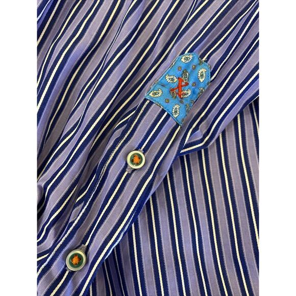 Robert Graham X Shirt Mens XXL Purple Blue Maximalist Statement Art Inspired 2XL - Picture 5 of 12